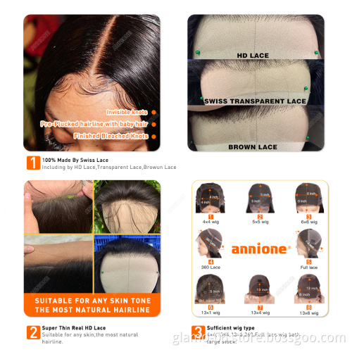 30 Inch 13X6 HD Lace Frontal Wig,HD 4X4 5X5 Closure Wig,100% Human Hair Natural Black Water Wave Brazilian Human Hair Wig